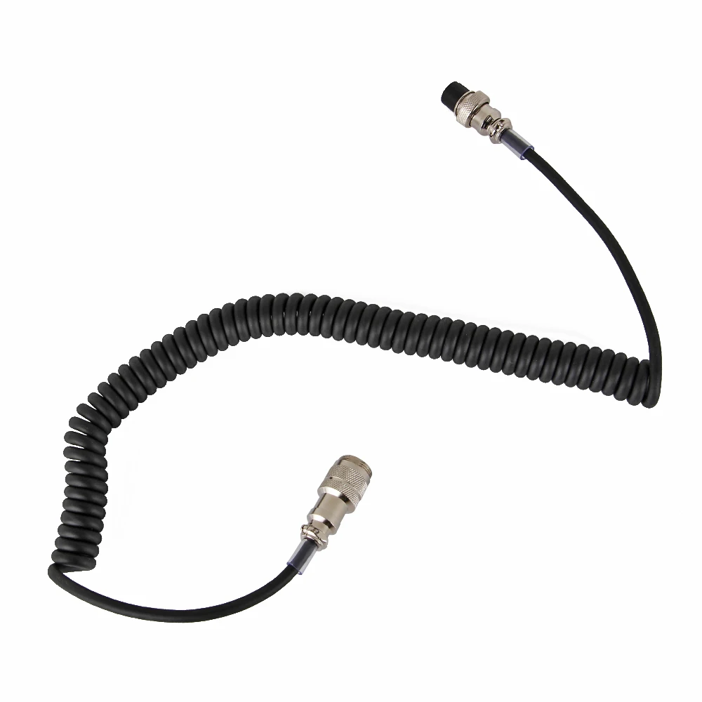 8 Pin Mic Cable Male to Female Cord, Handy Coiled Extension FOR YAESU FOR ICOM FOR KENWOOD CB HAM Walkie Talkie Accessories