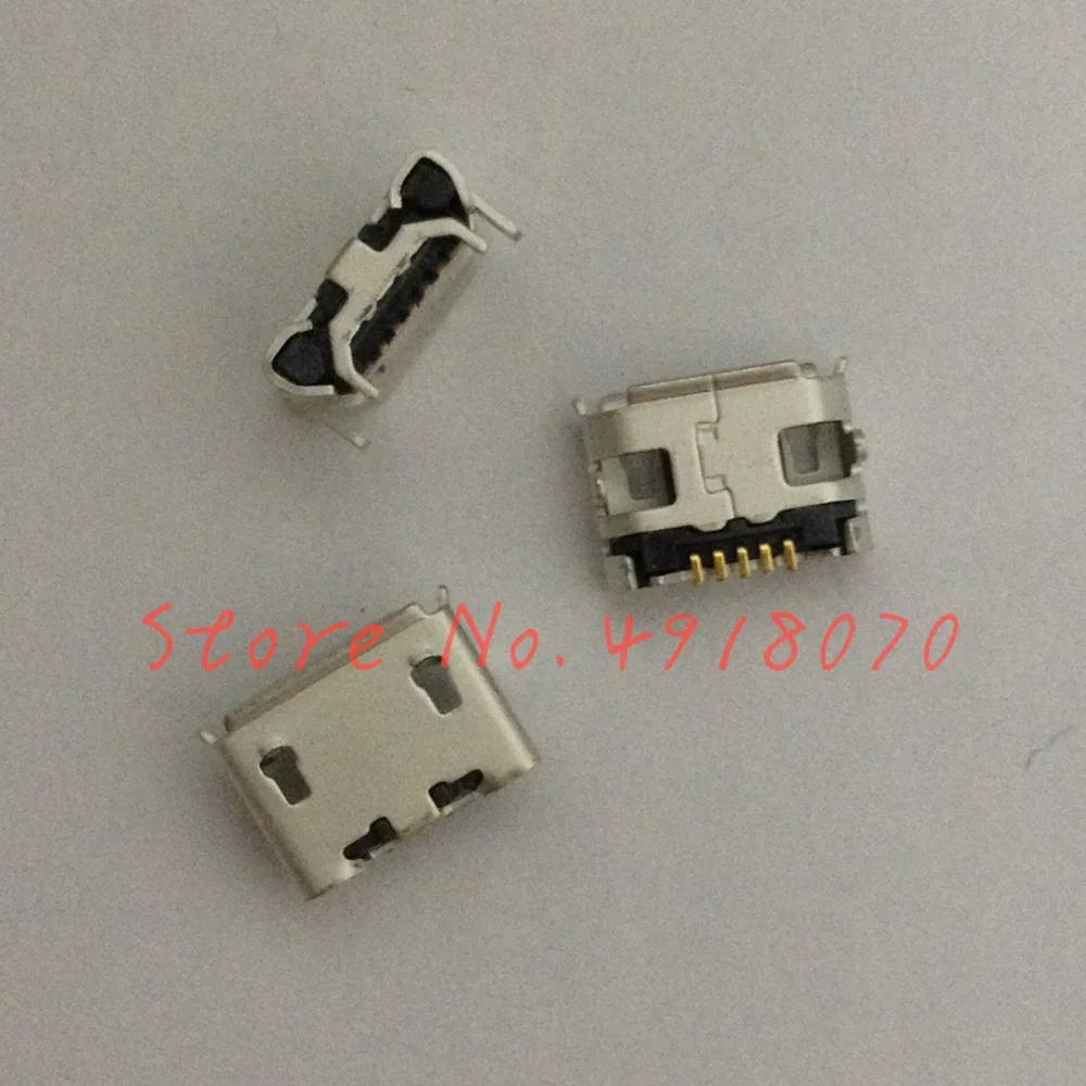 Высококачественный разъем Micro USB 100 шт./лот гнездовой 5 контактов SMT задний для