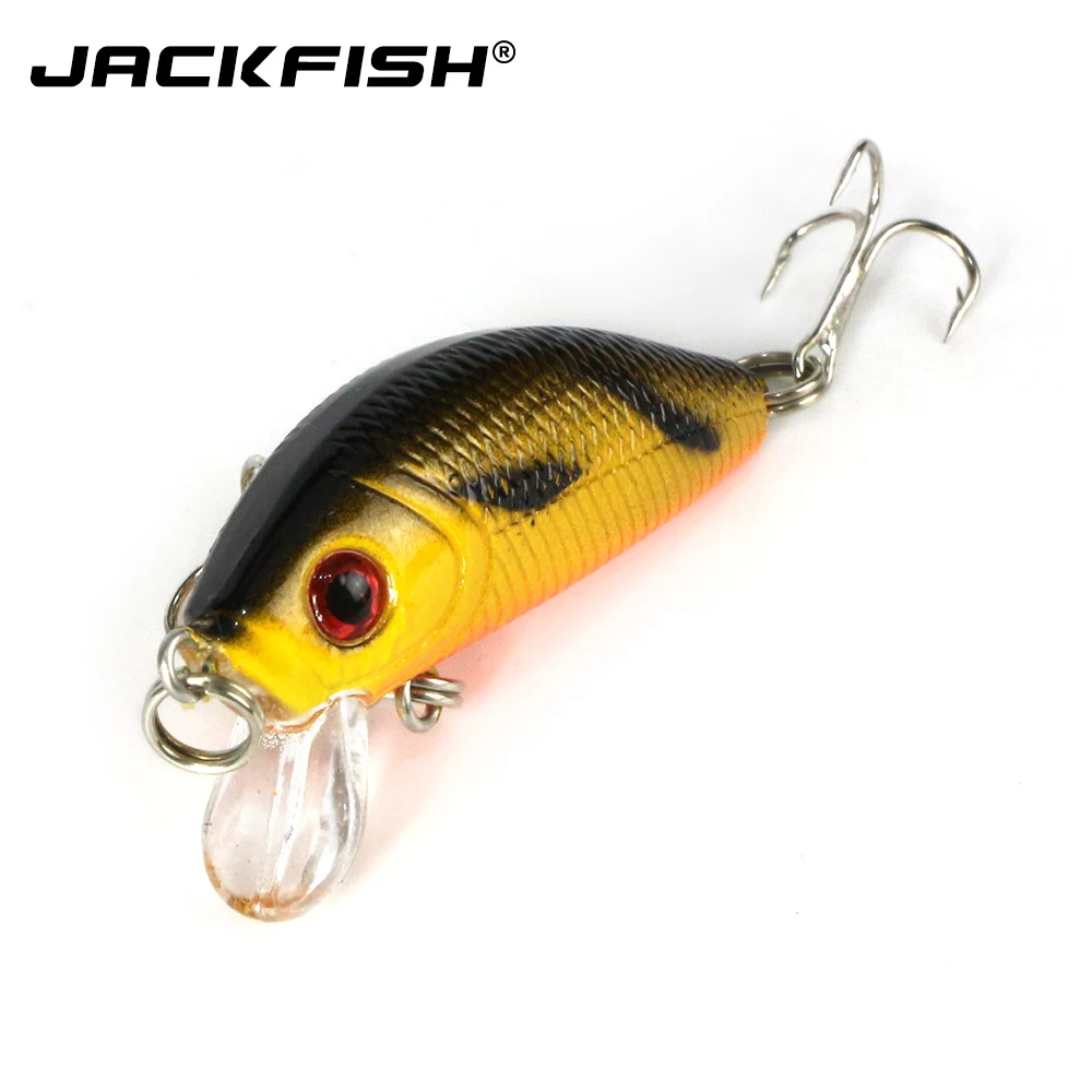 JACKFISH жесткая приманка для рыбной ловли приманки в виде гольяна с 3D глазами 8