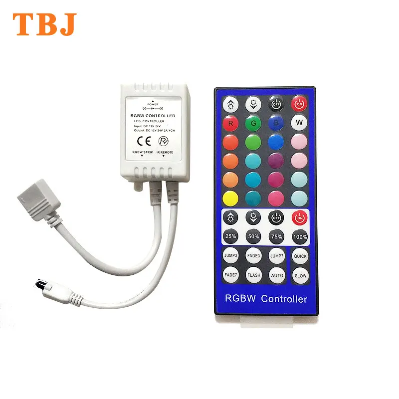 DC12V / 24V 40Key ИК RGBW светодиодный контроллер 5 Pin 2A x 4 канала диммер для