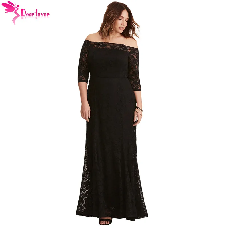 Dear Lover плюс размер платье для женщин 4xl 5xl белый кружева с открытыми плечами