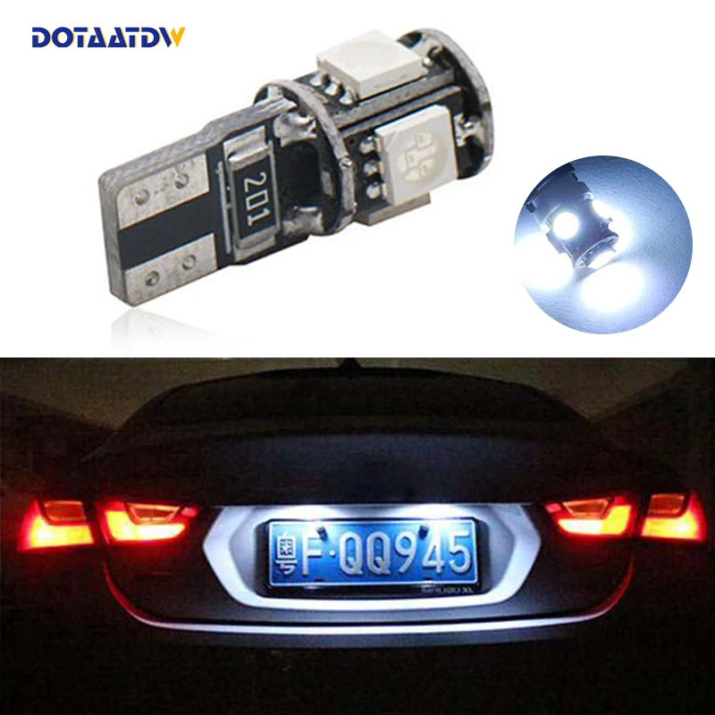DOTAATDW 2x супер яркий свет номерного знака без ошибки T10 5050SMD LED для Fiat Punto (188) Punto/Grande