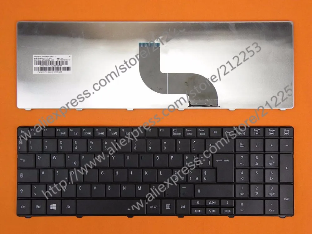 Это Итальянский клавиатура для Acer TravelMate 5740 5742 tm8571 E1-571 E1-531 E1-531G E1-571G 5552 г E1-521