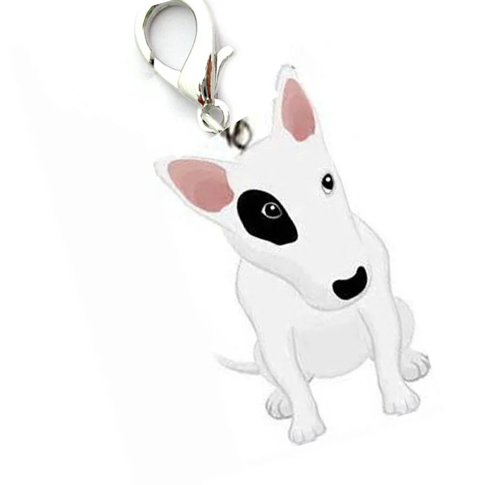 

Mini Alloy pet supply cat dog pendant tags bull terrier identity ID hanging collar jewelry items bullterrier for small puppy #20