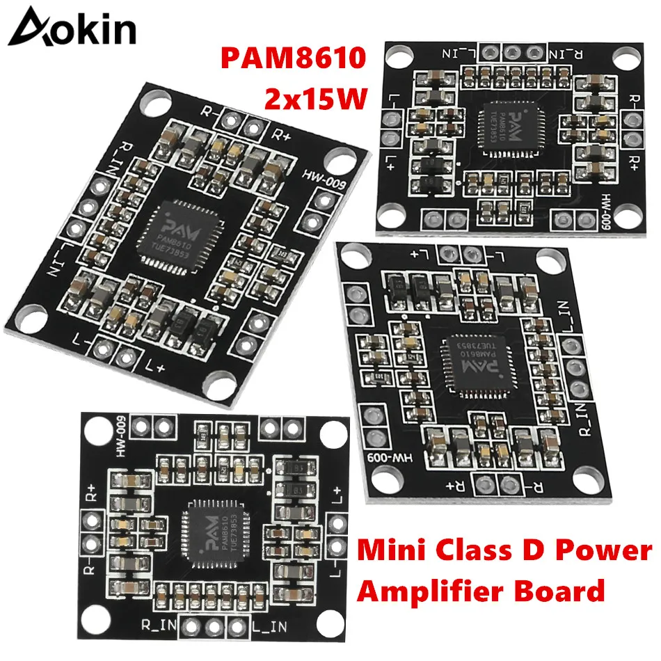 PAM8610 2x15W 6V 15V двухканальный цифровой стерео Мощность Плата усилителя Миниатюрный