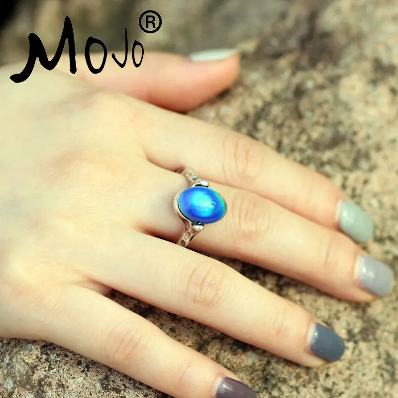 2 шт винтажный набор колец на пальцах кольцо настроения меняющее цвет