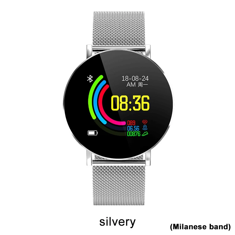Milianese-Silver ESEED Y1 Смарт-часы для мужчин фитнес-трекер спортивные IP68 сердечного ритма кровяное давление smartwatch android PK fitbits xiao mi band 4 - Цвет: Milianese-Silver