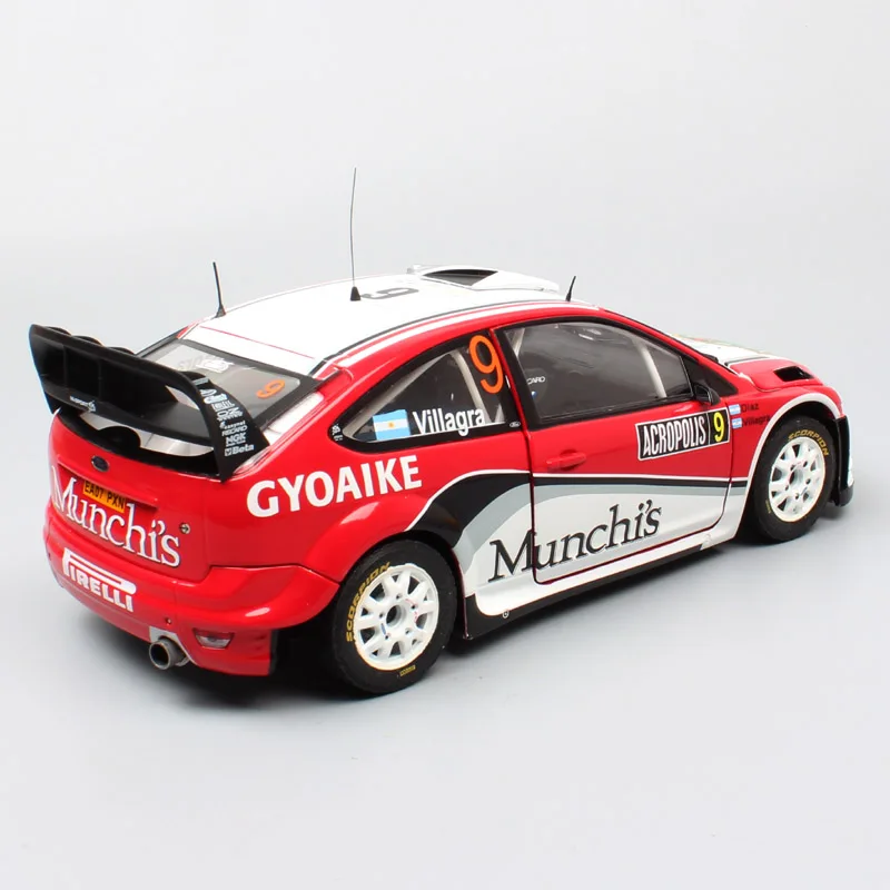 1:18 масштаб Большой sunstar большой Ford RS WRC 2008 драйвер № 9 F. Вильягра ралли Acropol игрушечные машинки модели гоночного автомобиля игрушка