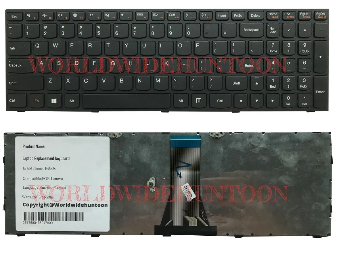 Высококачественная клавиатура для ноутбука Lenovo Ideapad Z50 70 US черного цвета без