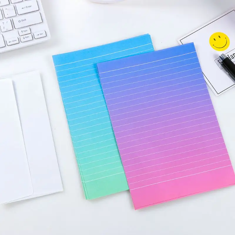 

Creative Beautiful Letterhead Envelope Small Fresh Gradient Color Students Writing Supplies Gifts