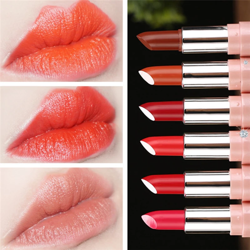 Cute Girls Pink Orange Colors Moisturizing Lipstick Watery Creamy Pigment Lip Balm Nude Bite Lips Makeup Stick Drop Shipping |