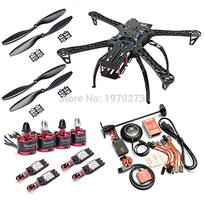 With NAZA GPS Kit FPV X500 500 мм комплект рамы квадрокоптера+ 2212 мотор+ 30A ESC/Naza M Lite плата контроллера полета w/PMU светодиодный M8N gps - Цвет: With NAZA GPS Kit