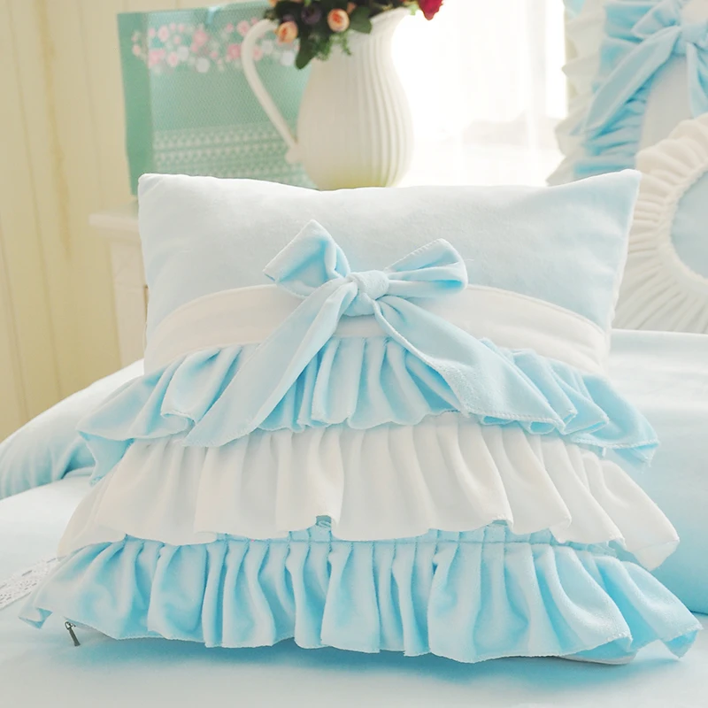 Корейская принцесса синий фиолетовый желтый флис ткань постельные