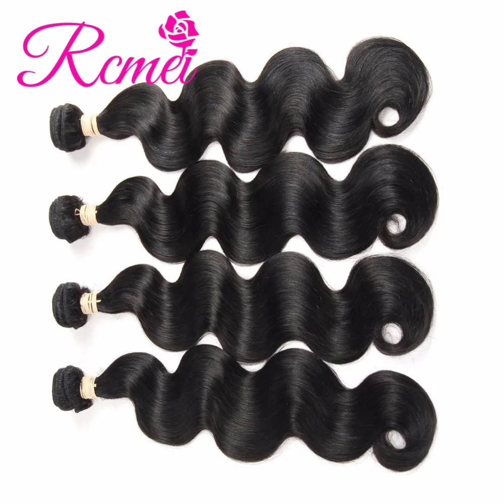 Rcmei перуанский Волосы remy объемная волна 4bundles 8-30 дюймов предложения волос 100%