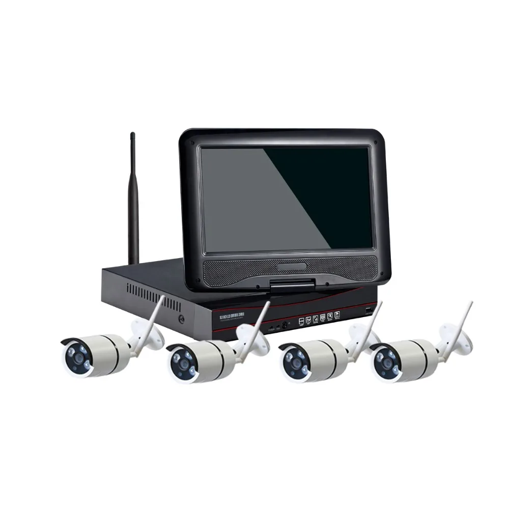 New 960P 1.3P CCTV Camera System wireless IP security camera system kits wifi NVR with 10inch monitor | Безопасность и защита