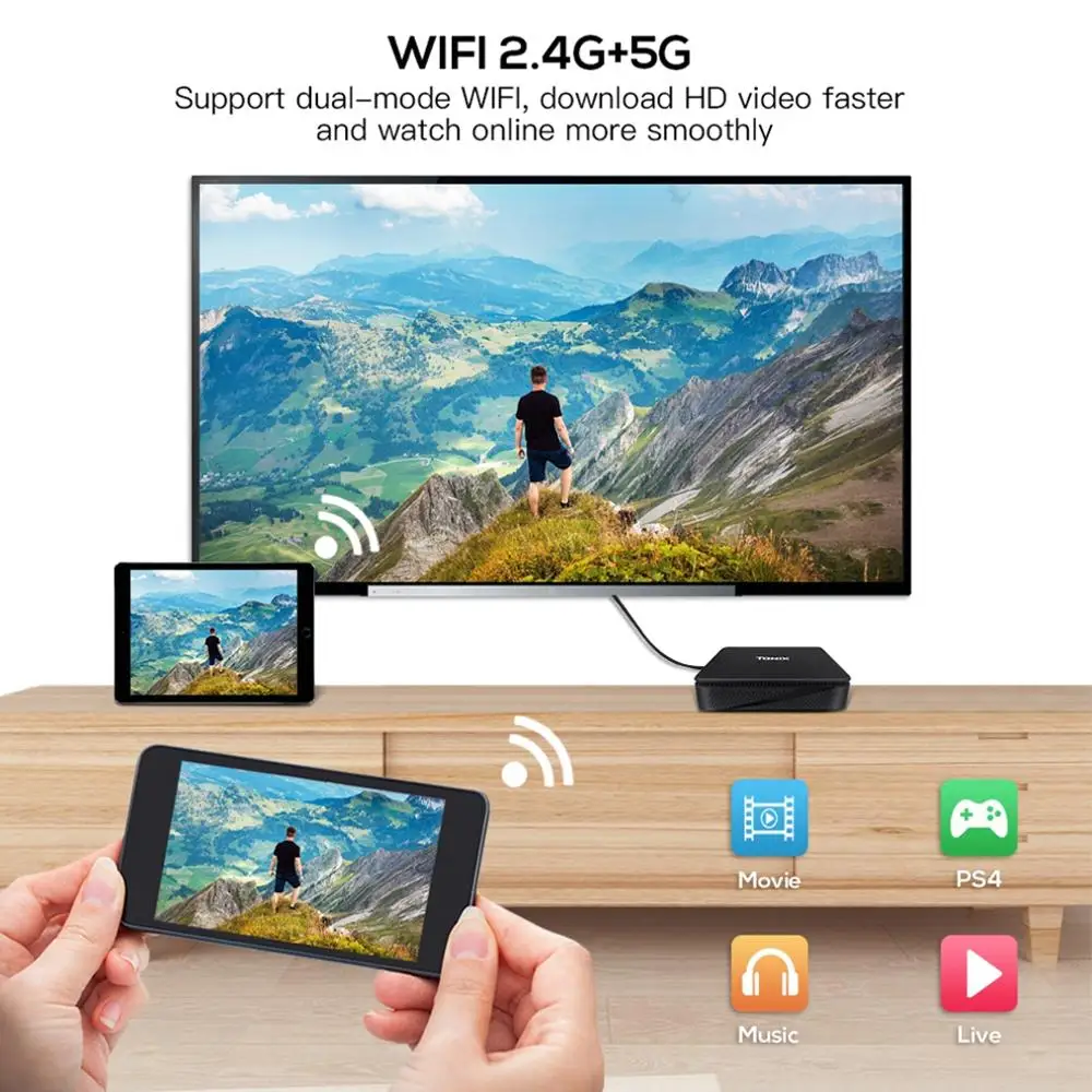 LEMADO TX85 Мини ПК Windows 10 для Intel Atom X5-Z8350 TV Box 4G 64G память 2 + 5 8G двойной Wifi телеприставка