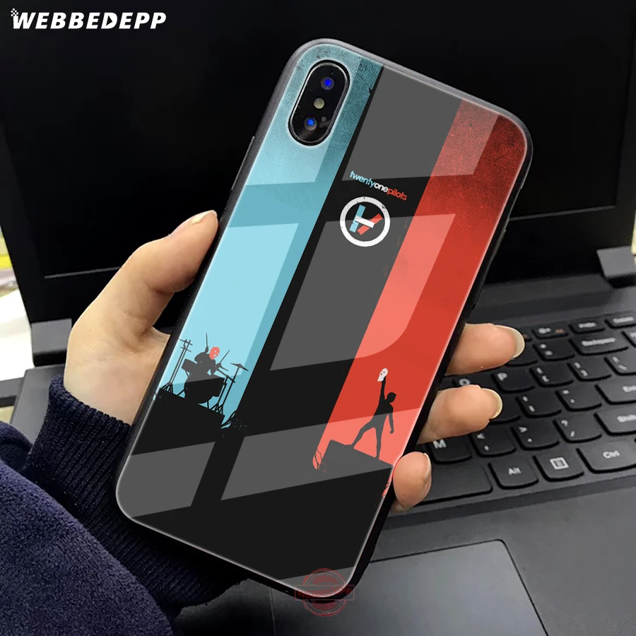 WEBBEDEPP Twenty One Pilots 21 band Tempered Glass Phone Case for Apple iPhone XS Max XR X 8 7 6S Plus 5S SE Cover | Мобильные