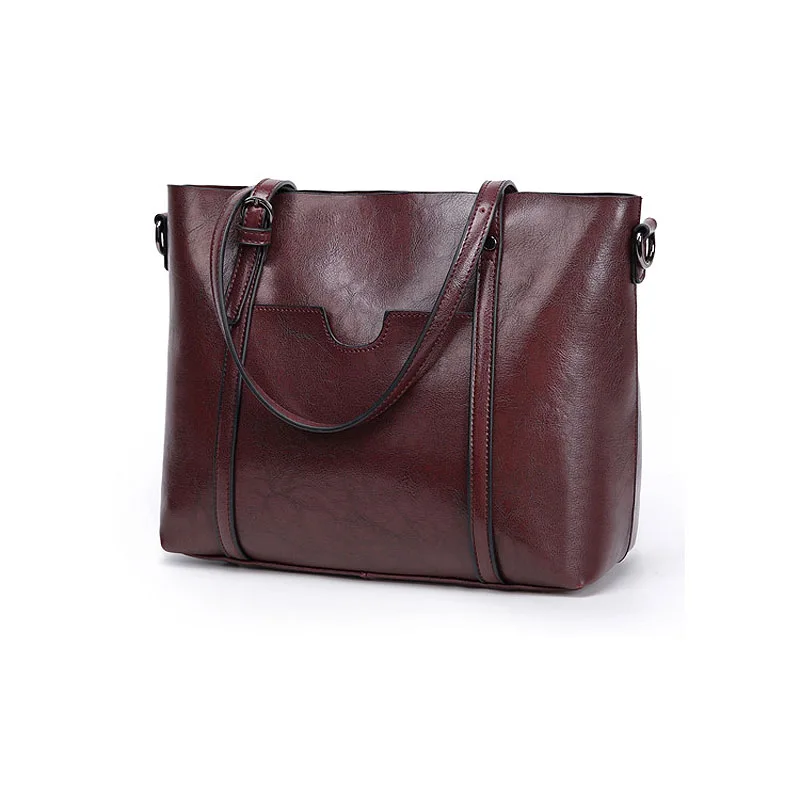 Модные женские туфли плеча масло воск натуральная кожа Большой Ёмкость сумка