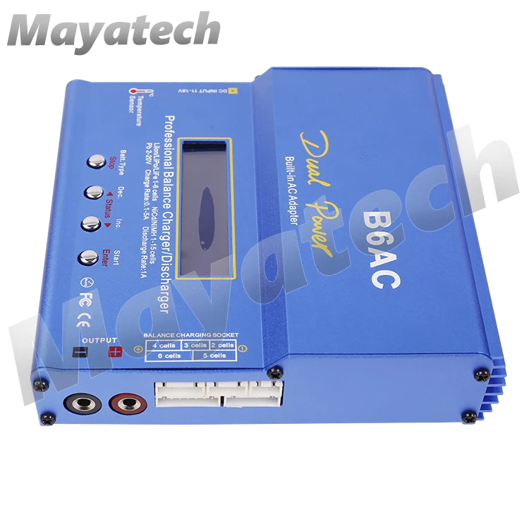 B6 AC 80 Вт B6AC Lipo NiMH 3S/4S/RC балансирующее зарядное устройство + вилка европейского