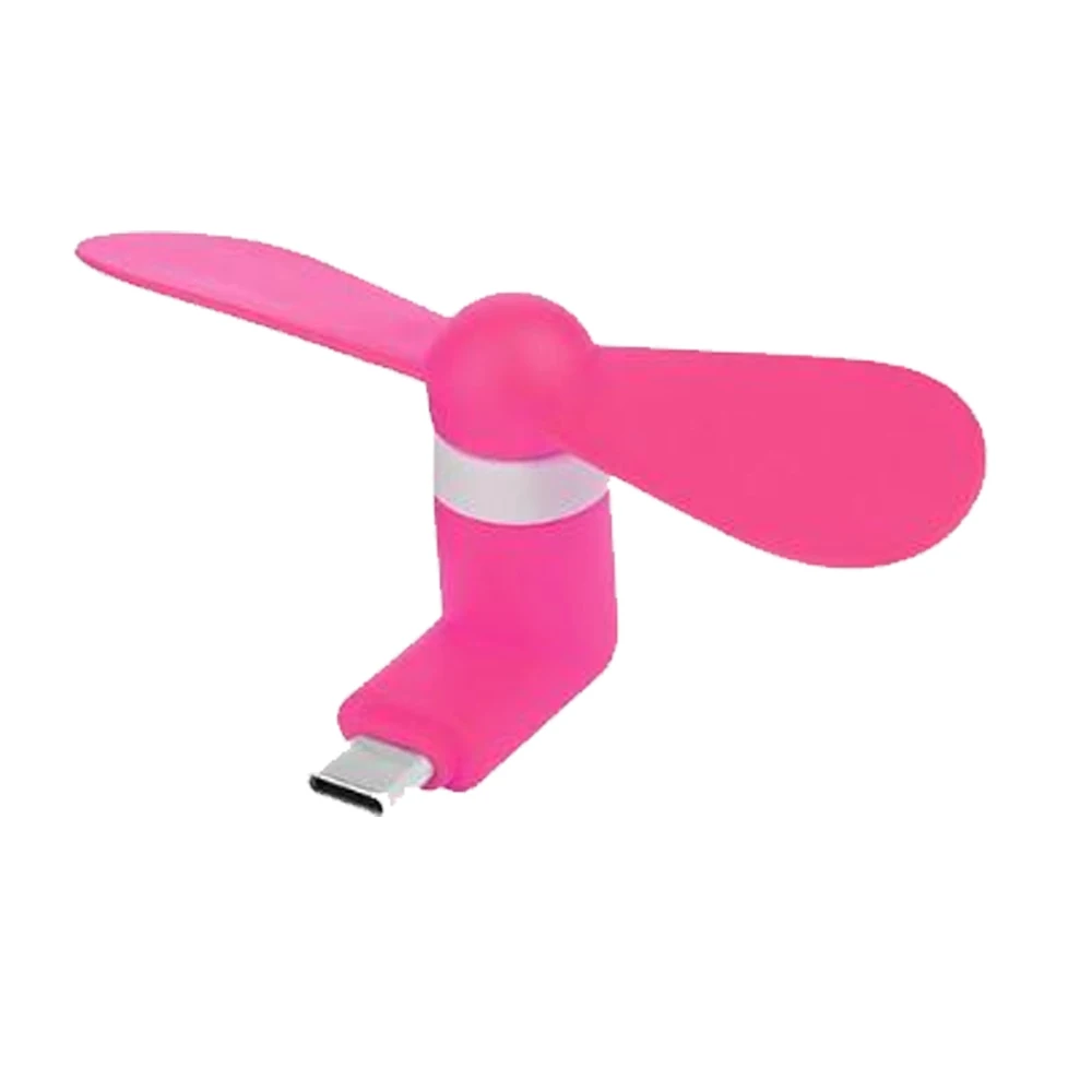 NYFundas вентилятор для мобильного телефона Mini Micro Usb type C для samsung Galaxy S10 S9 S8 Plus huawei P30 P20 Pro One Android USBC аксессуар - Цвет: Pink
