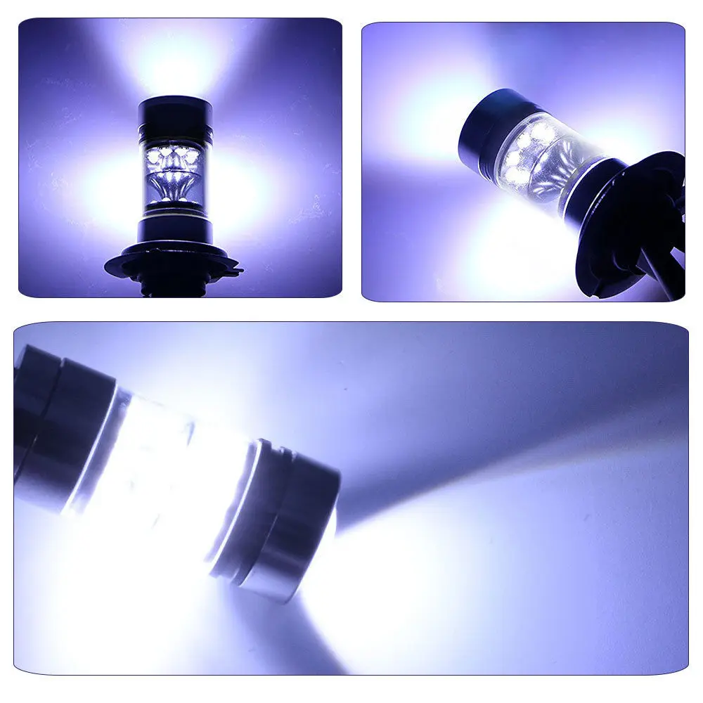 2 шт. супер яркий 12 V 10000 K холодный белый H7 100 W CREE чип светодиодный Противотуманные