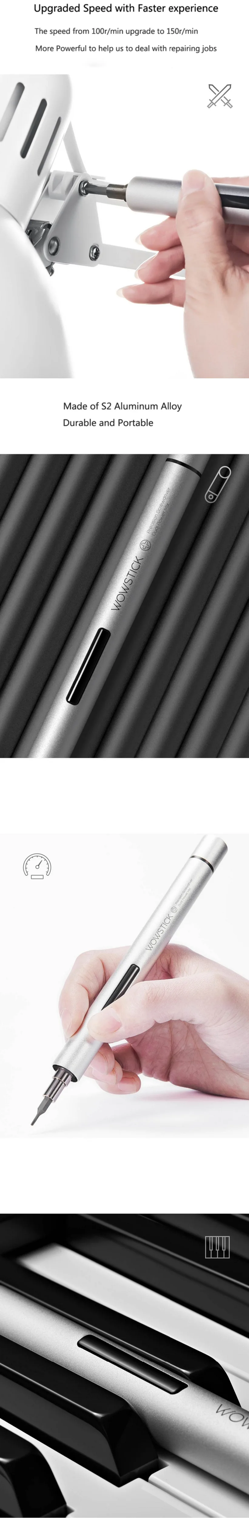 Xiaomi Mijia Wowstick Try 20 в 1 Электрический отвертка прецизионный Мини Ручной беспроводной электрический шуруповерт бытовой набор инструментов