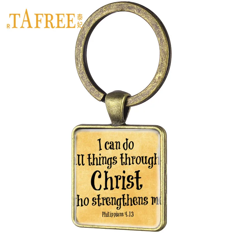 Брелок TAFREE с надписью Philippians 4:13 'я могу делать все помощью Библии на Рождество