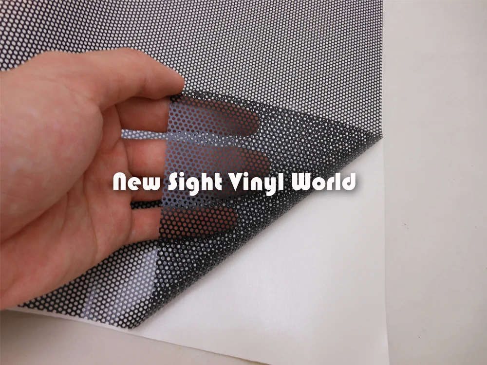 Для печати двойной черный одностороннее видение ПЕРФОРИРОВАННОЕ окно винил Окно