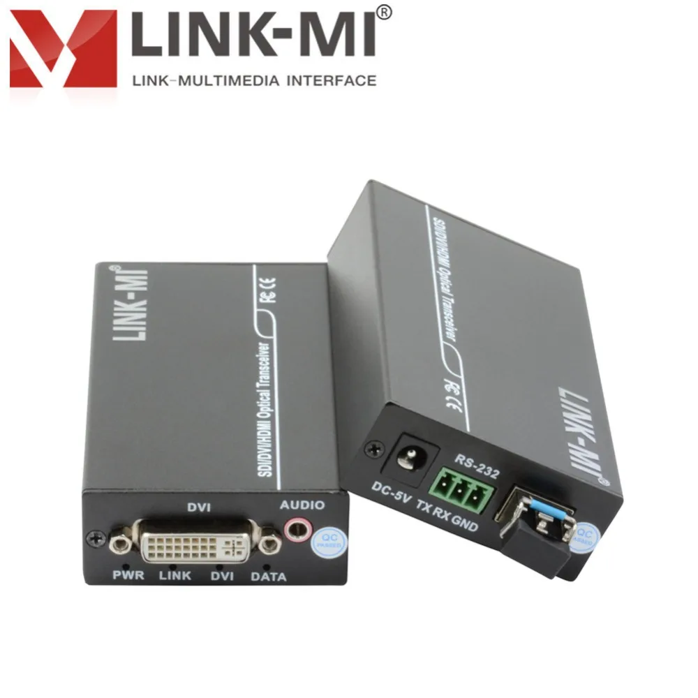 LINK MI DF02 10km DVI расширитель оптический непрессованный Full HD 1920x1080 @ 60 Гц 3 5 мм аудио 10