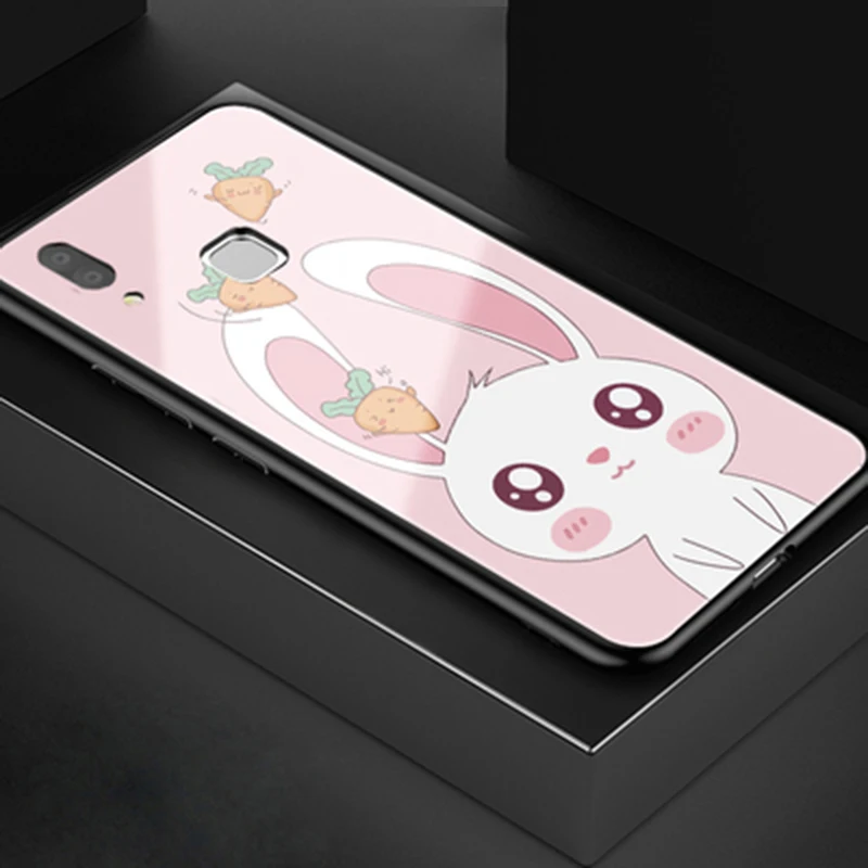 Мода милый мультфильм закаленное Стекло ЧЕХОЛ ДЛЯ vivo Z1i защитных чехлов чехла для