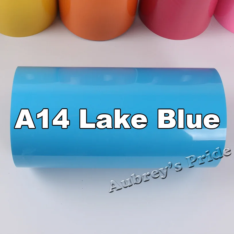 Lake Blue A14 1 лист 30 см x 100 см(1" x 40") ПВХ теплообмена винил тепла Пресс режущий плоттер резца футболка DIY Фольга фильм - Цвет: Lake Blue A14