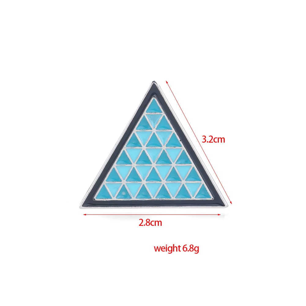 Брошь в форме человека из игры Детройт металлическая синяя эмалированная