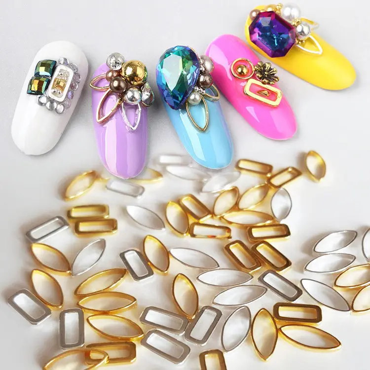 Новинка японские товары для ногтей 100 шт. Металлические Блестящие Детали