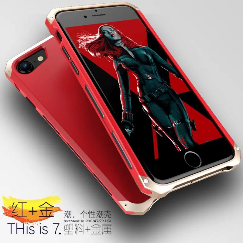 

For iphone 7 case Aluminium top frame Shockproof metal cover for iphone 7 plus Full body hard plastics original case