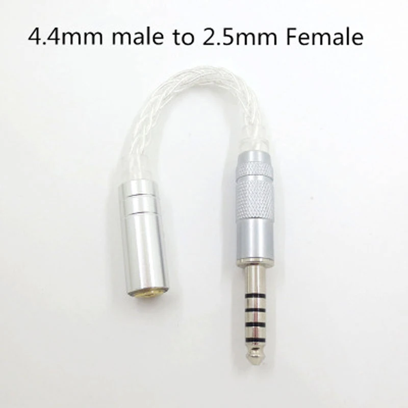 4.4mm Female to 3.5mm Male Adpter 8 Core Silver Plated Audio Cord 4.4 for HIfi MP3 Music Player | Электроника