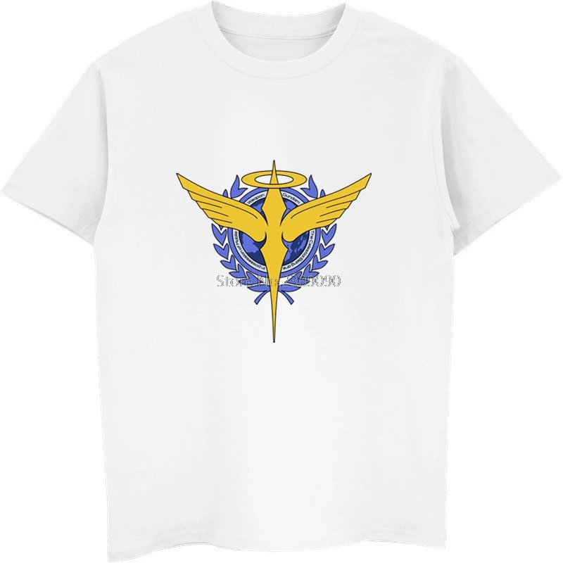 Костюм Gundam Mobile Мужской летняя футболка с коротким рукавом Аниме модные топы для