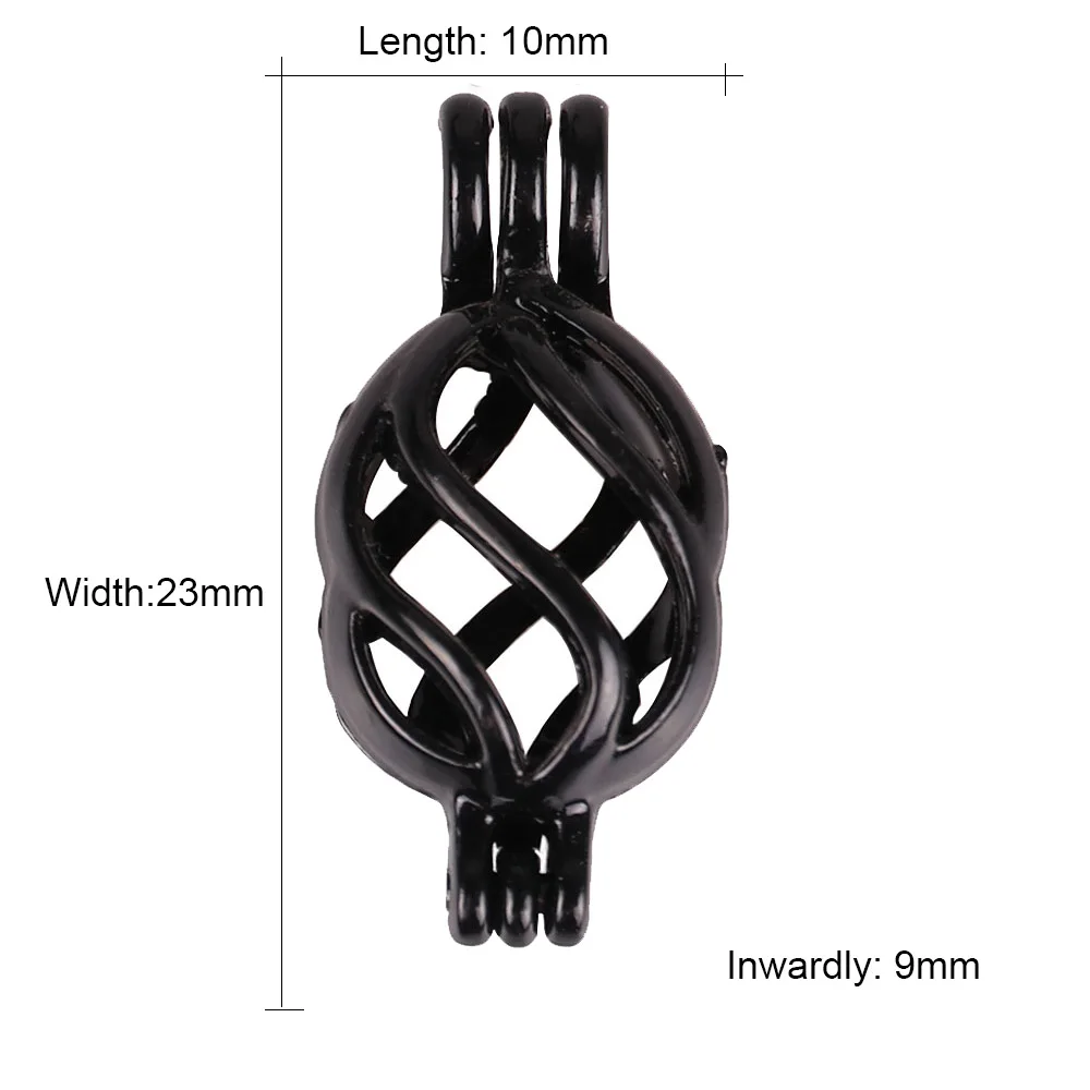 Оптовая Продажа Черный ароматерапия Pattern Шарм Подвеска полые медальон Essential