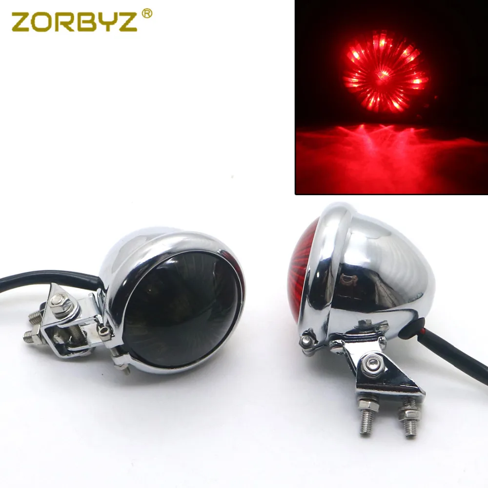 ZORBYZ мотоциклетный хромированный светодиодный задний стоп сигнал Bates стиль для