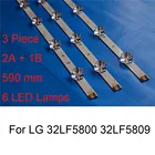 Светодиодная лента для подсветки телевизора LG 32LF5800 32LF580 9, 3 шт.