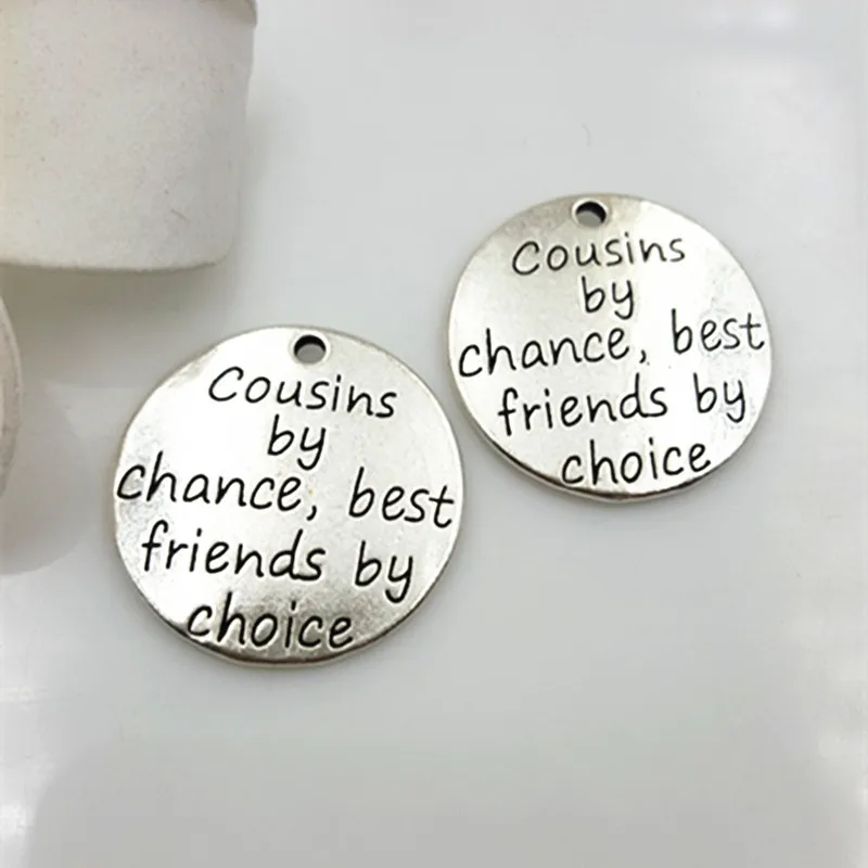 

Ювелирные аксессуары «сделай сам» 20 шт., искусственная надпись, двоюродники, случайный выбор, подвеска для браслета с изображением лучших друзей