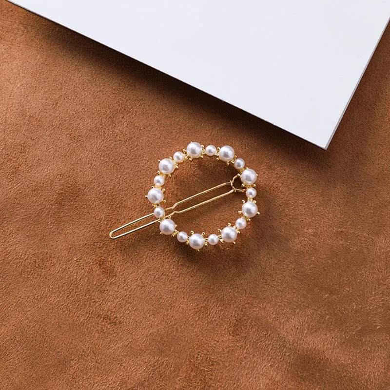5 Style New Fashion princess Crystal Pearl Hair Clip Metal Hairclip Elegant Barrette Pins Styling Tool Clips J11 | Красота и здоровье