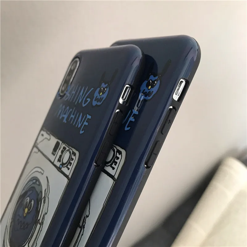 Синий мультяшный уличный креативный мягкий чехол для Apple iphone 6 6s 7 8 Plus X XS XR MAX
