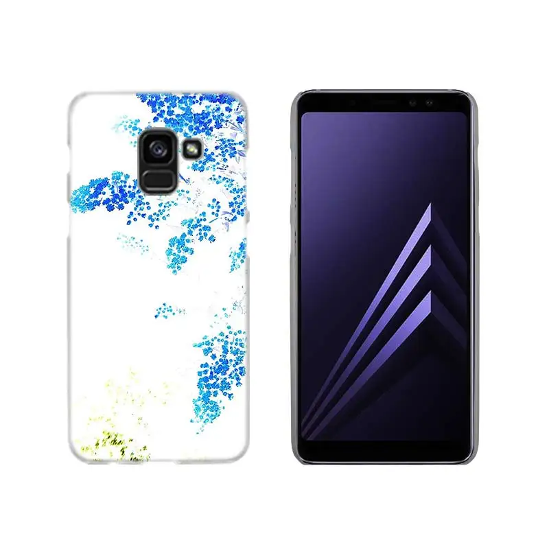 NO.14 Китай(материк) Цветочный Узор Жесткий чехол для Samsung Galaxy A7 A6 A8 плюс A9 A3 A5 A30 или A20 A50 A60 A70 - Цвет: NO.14