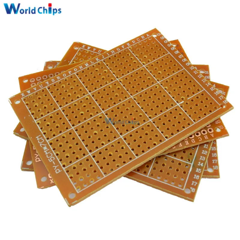 

5PCS Universal PCB Board 50x70 mm 2.54mm Hole Pitch DIY Prototype Paper Printed Circuit Board Panel 5x7 cm Single Sided Board