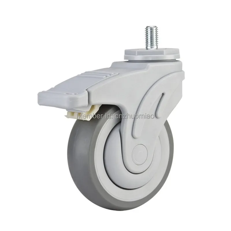 

4 pcs 4'' Medical Caster for Hospital Bedcover TPR Wheel