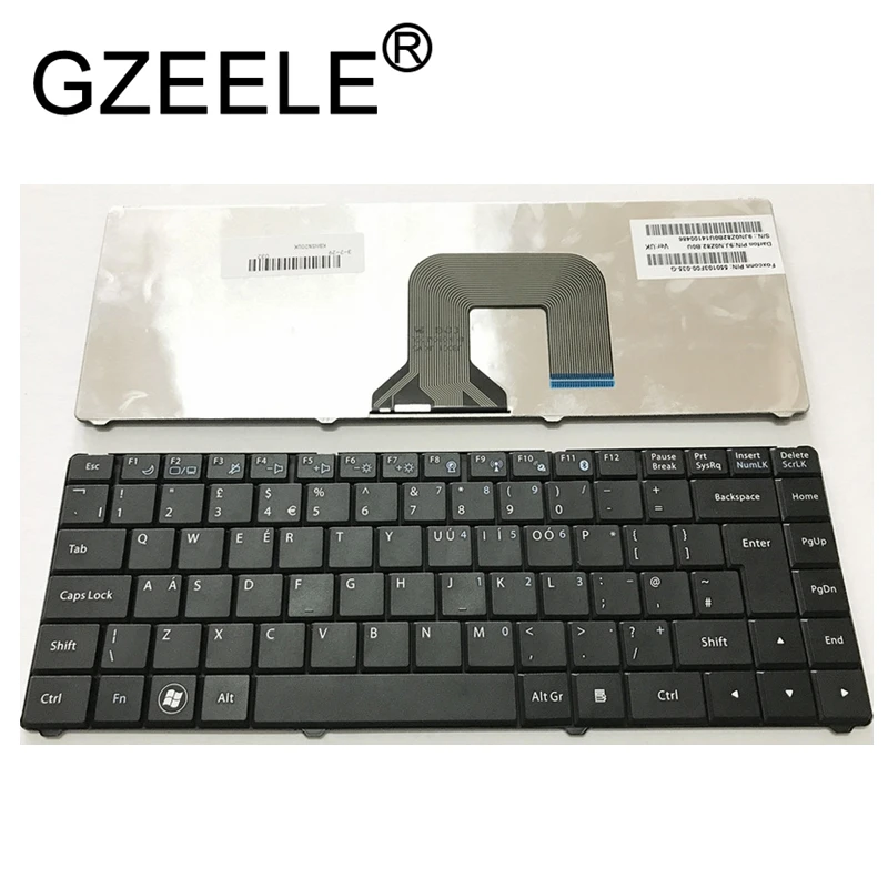 Клавиатура GZEELE UK для Asus N20 N20V N20A N20HL S121 04GNPW1KUK00-3 9j. N0z82.00u, английская запасная Клавиатура для ноутбука 04GNPW1KUK00-3