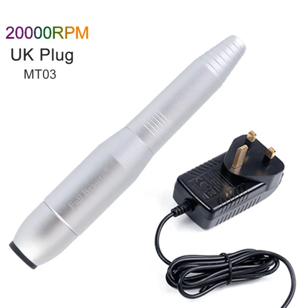 MT03-UK Plug 20000 ОБ/мин профессиональная электрическая дрель для ногтей серебристо-фиолетовая Машинка для педикюра для маникюрной пилки инструменты для маникюра LEMT01-03-1 - Цвет: MT03-UK Plug
