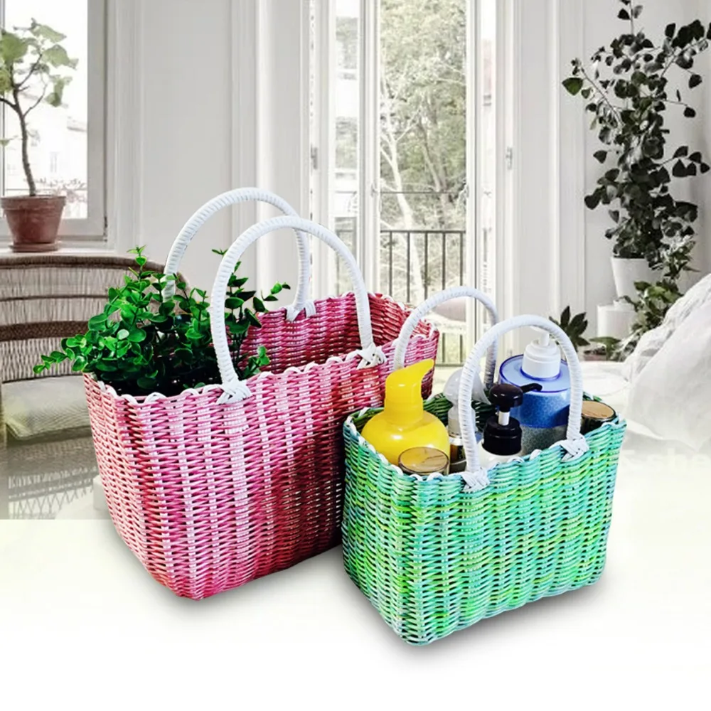 

Пластик плетеная корзина для хранения, сушилка для овощей и фруктов корзина для покупок, животные корзины, ванна, корзины, бесплатная достав...