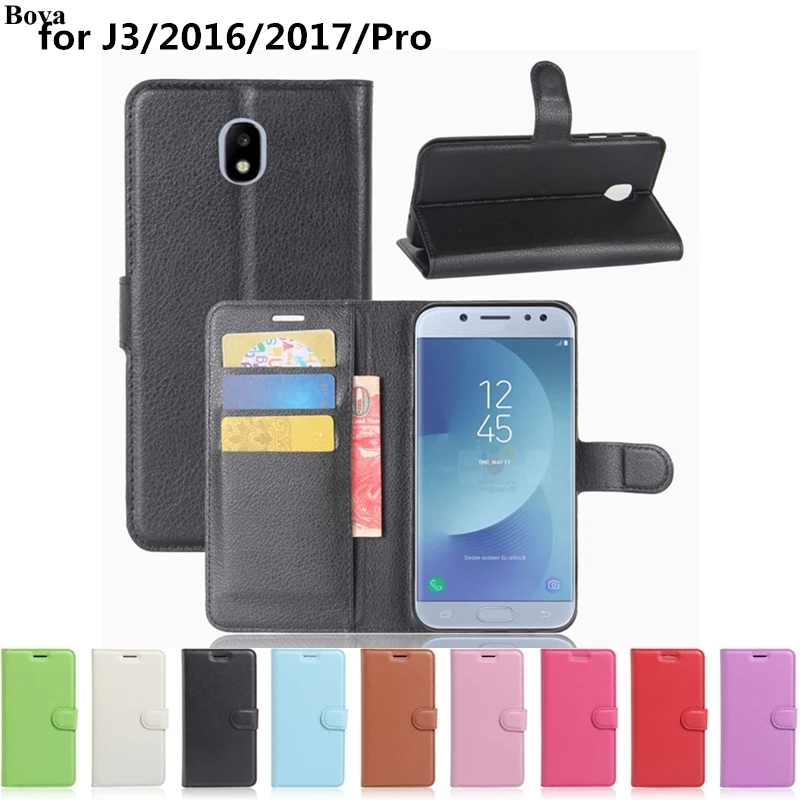 retro leather Flip Case for Samsung J3 Protective Cover Magnetic Buckle Holster Galaxy 2016 2017 Pro Emerge | Мобильные телефоны и