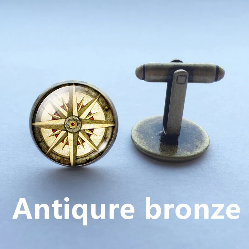 Оптовая и розничная продажа запонки для запонок с компасом в старом мире|cufflinks